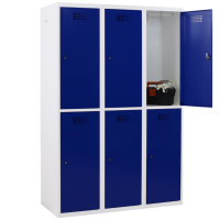 Semi-high locker with 6 compartments - wide model (Capsa)